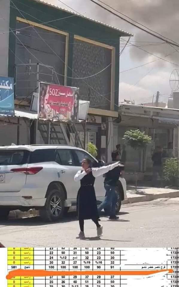elyais2014's tweet photo. فرح ناصر شقيقة الطفل صلاح الذي استشهد بقصف طائرة تركية في ناحية سنونى ,الاولى على مدرستها للصف الثالث المتوسط.
#سنجار_تحت_القصف_التركي https://t.co/pVZqeVCFqA