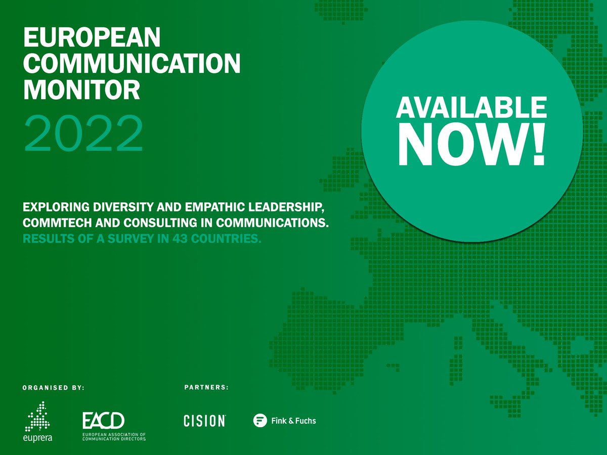 The latest #ECM22 study across 43 countries on the status of strategic communication and public relations is available now! It explores #Diversity and #Inclusion, #EmpathicLeadership, #CommTech and #Consulting in communications. Download the full report at communicationmonitor.eu