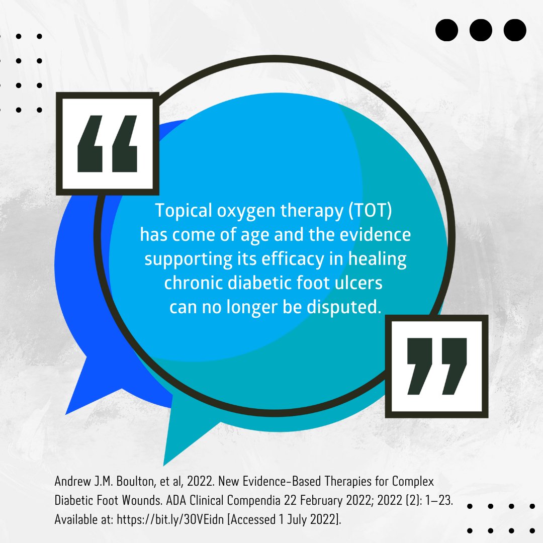 Natroxwoundcare's tweet photo. It's official. Evidence supporting the efficacy of TOT can no longer be disputed. Read the latest by the American Diabetes Association: https://t.co/1emotW9XJY
#woundcare #woundmanagement #innovation #natrox #woundhealing #topicaloxygen #chronicwounds #clinicalresearch https://t.co/zAvL0eR9kr