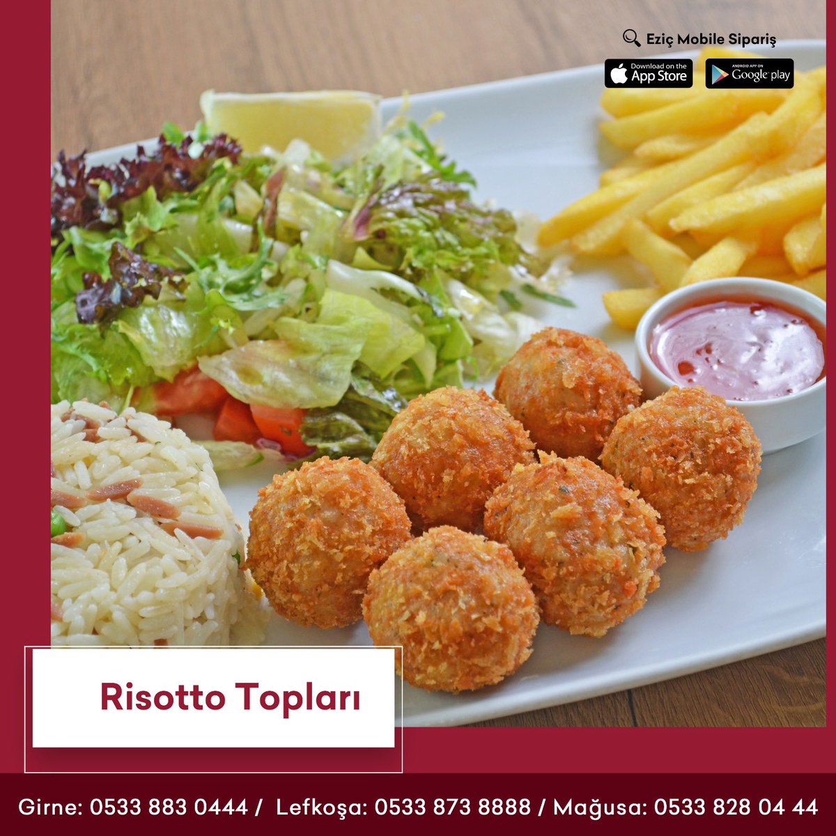 Pirinç ve özel baharatlarla harmanlanmış tavuk topları 😍 #risottoballs #risotto #eziç #food #foodlover #cyprus