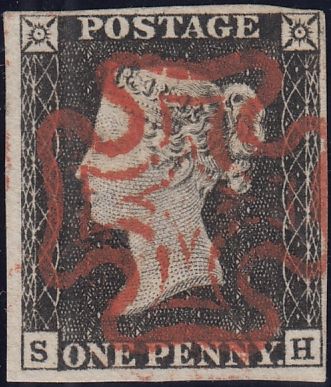 BillBarrellLtd's tweet photo. 1840 1d black plate 1a lettered SH matched paid 1d black with red and black Maltese crosses. A rare matched pair #philately #stampcollecting #stamps #philatelic #stampcollector #postalhistory #lookfortheshield #gbstamps #1dblack #queenvictoria #gbstamps https://t.co/WJwAVEKGIt