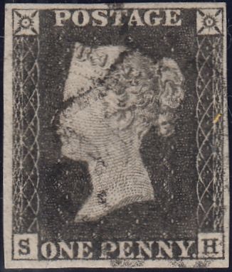 1840 1d black plate 1a lettered SH matched paid 1d black with red and black Maltese crosses. A rare matched pair #philately #stampcollecting #stamps #philatelic #stampcollector #postalhistory #lookfortheshield #gbstamps #1dblack #queenvictoria #gbstamps