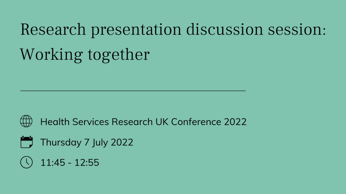 Great to see #THISfellow @lavendercrew discuss her fellowship project redeeming the role of relationships instead of trying to create equity through structures at the #HSRUK22 Conference this morning.