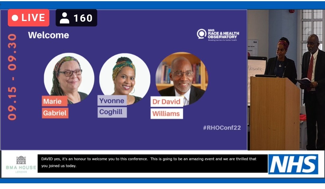 🎉 Its started, the <a href="/NHS_RHO/">NHS Race & Health Observatory</a> 2022 Conference focusing on impact of racism and how this effects health. 
📌Looking forward to hearing key themes on:
⚫Maternal Health
⚫Mental Health 
⚫Digital Health
And hearing from @yvonnecoghill1 <a href="/DrHNaqvi/">Dr Habib Naqvi MBE</a> plus more
#RHOconf2022 #rhoconf22