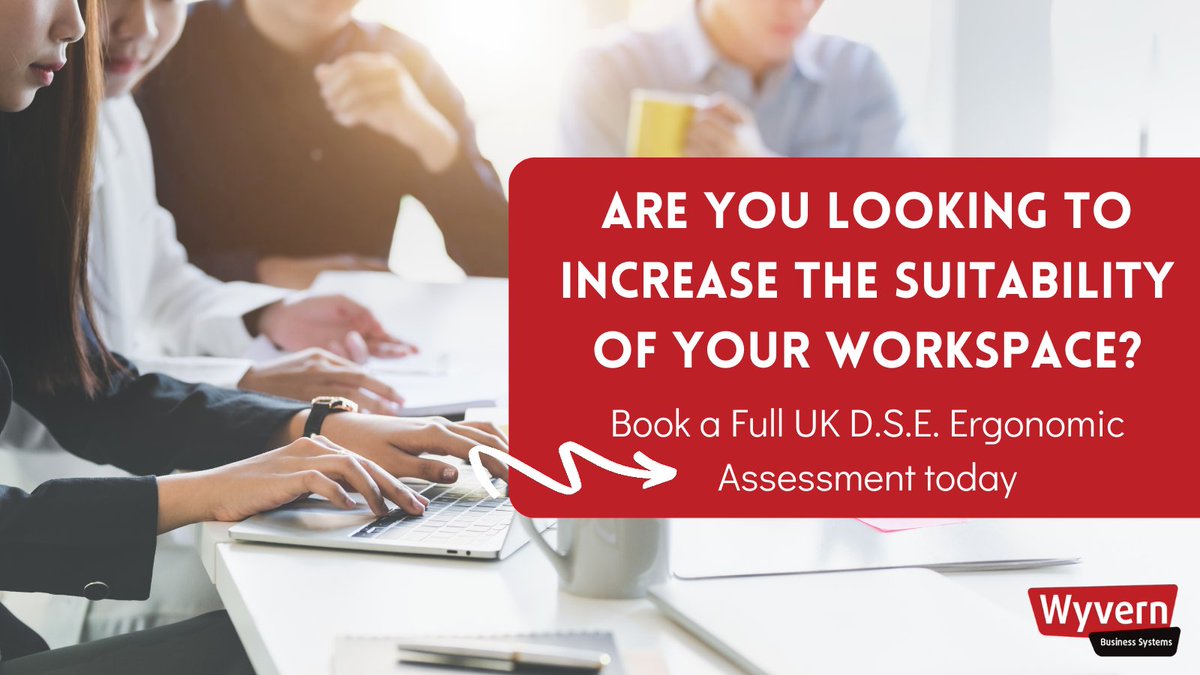Are you looking to increase the suitability of your #workspace?

From specialist seating to #adjustabledesks, at Wyvern we offer #officeequipment that can make a significant difference to your health and well-being.

Book a Ergonomic Assessment today: wbs.uk.com/ergonomics/