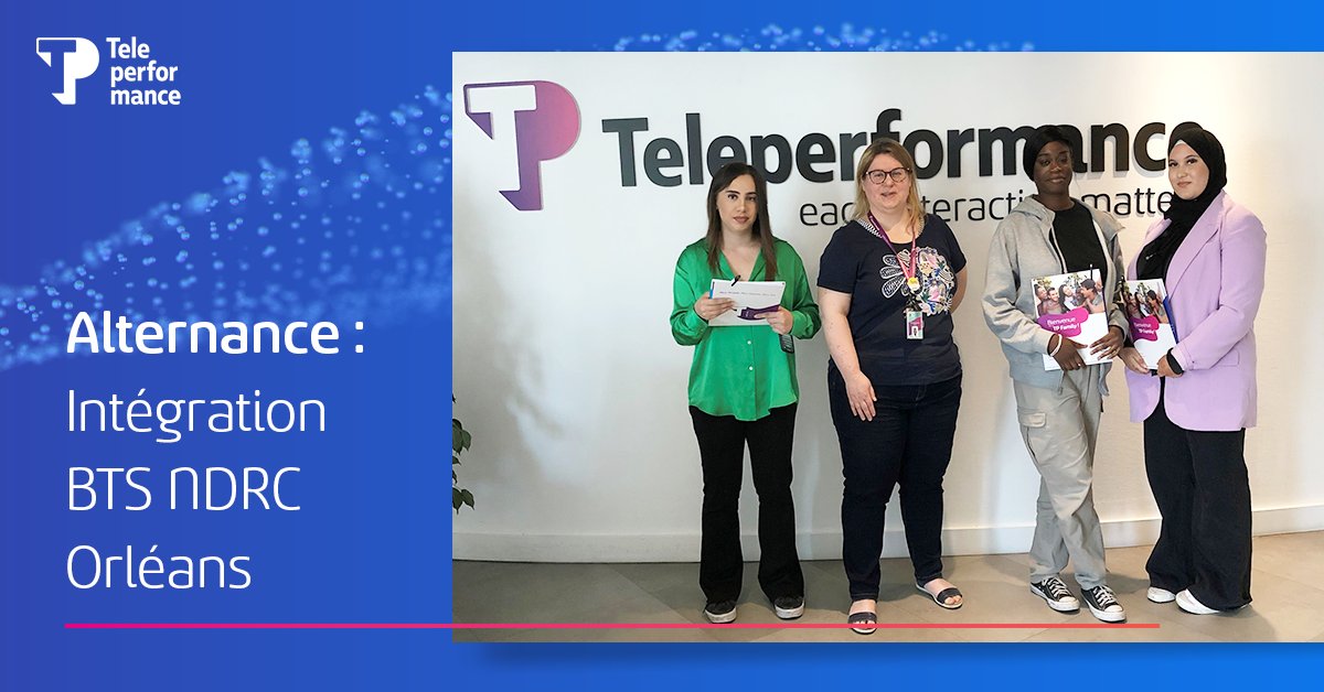 Teleperformance Academy a intégré son premier groupe d’alternants en apprentissage en partenariat avec C3- Skale sur le centre d’Orléans-Fleury.
D’autres intégrations sont prévues partout en France !

bit.ly/3nuMTIz
#TPCares #Emploi