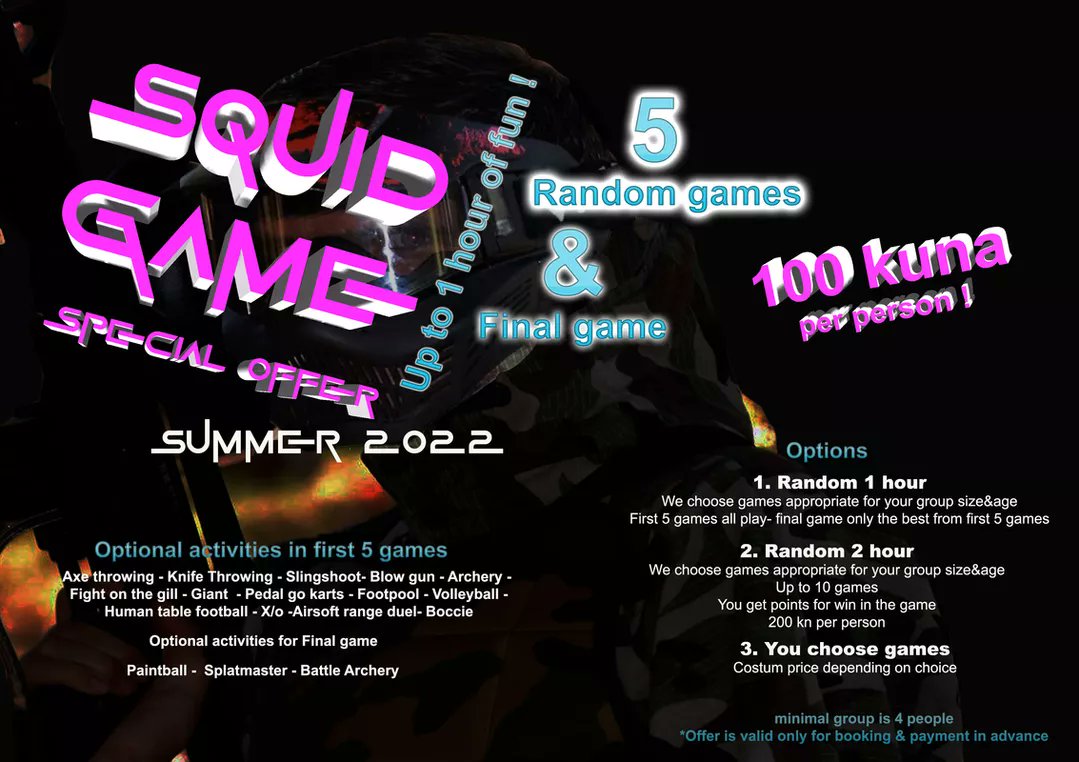 Special offer for summer 2022 #hvar #jelsa #SquidGame #thingstodoinhvar #adventureparkhvarjelsa