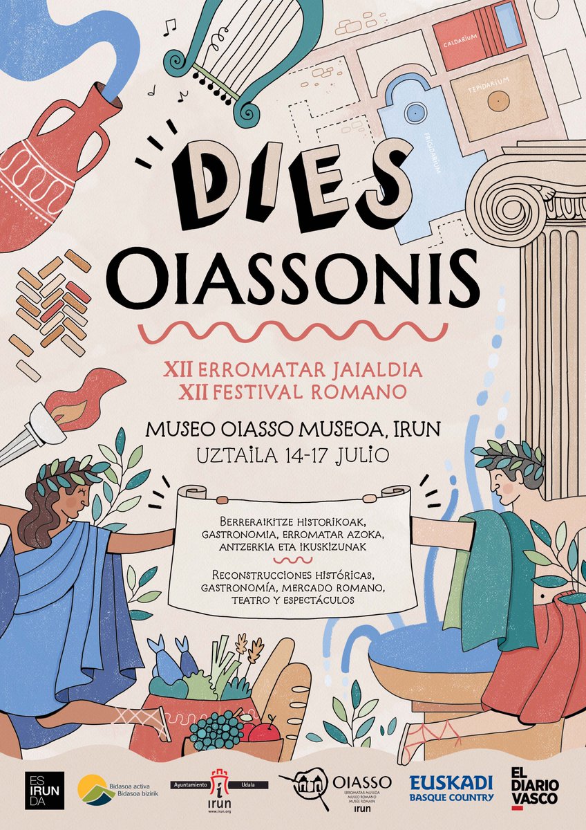 MuseoOiasso's tweet photo. 🏛 Festival Romano
DIES OIASSONIS. 14-17 de julio
Este año las recreaciones históricas, entre ellas la Navigium Isidis o procesión en honor a la diosa #Isis, y el #circo #romano se suman a las actuaciones teatrales y las experiencias gastronómicas.
+ info: https://t.co/X6Di3BbcIx https://t.co/XW2RZ9oW7t