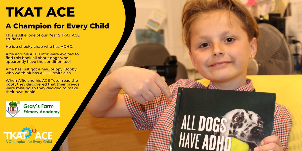 TKATACE (@tkatace) on Twitter photo Alfie <a href="/Grays_Farm/">Gray's Farm Academy</a> is working really well with his <a href="/TKATACE/">TKATACE</a> Tutor who is supporting him with his #ADHD They really like the ‘All dogs have ADHD’ #TKATACE #PupilPremium #support <a href="/Rachel_deSouza/">Dame Rachel de Souza</a> Alfie <a href="/Grays_Farm/">Gray's Farm Academy</a> is working really well with his <a href="/TKATACE/">TKATACE</a> Tutor who is supporting him with his #ADHD They really like the ‘All dogs have ADHD’ #TKATACE #PupilPremium #support <a href="/Rachel_deSouza/">Dame Rachel de Souza</a>