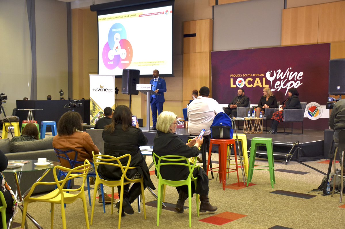 ProudlySA's tweet photo. The #LocalWineExpo2022 has kicked off this morning with a session for media and buyers. Proudly SA CEO Eustace Mashimbye opened the event with thr objectives of the Expo and  a brief intro to  Proudly SA's mandate.

#BuyLocalToCreateJobs #ProudlySouthAfrican https://t.co/eFHJto1JEV