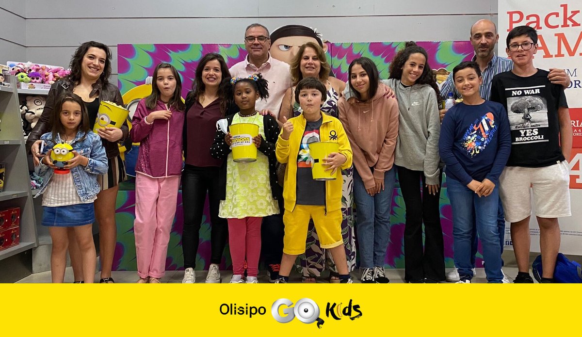 OlisipoTI's tweet photo. Go Kids! Levámos os "mínimos" Olisipo de Lisboa e Porto a assistir ao novo "Minions 2". O filme vale bem a pena e os mais pequenos ainda levaram uma prendinha para casa 🤩 

iT's about family moments! 

#minions2 #cinema https://t.co/xCE6gqkDrz