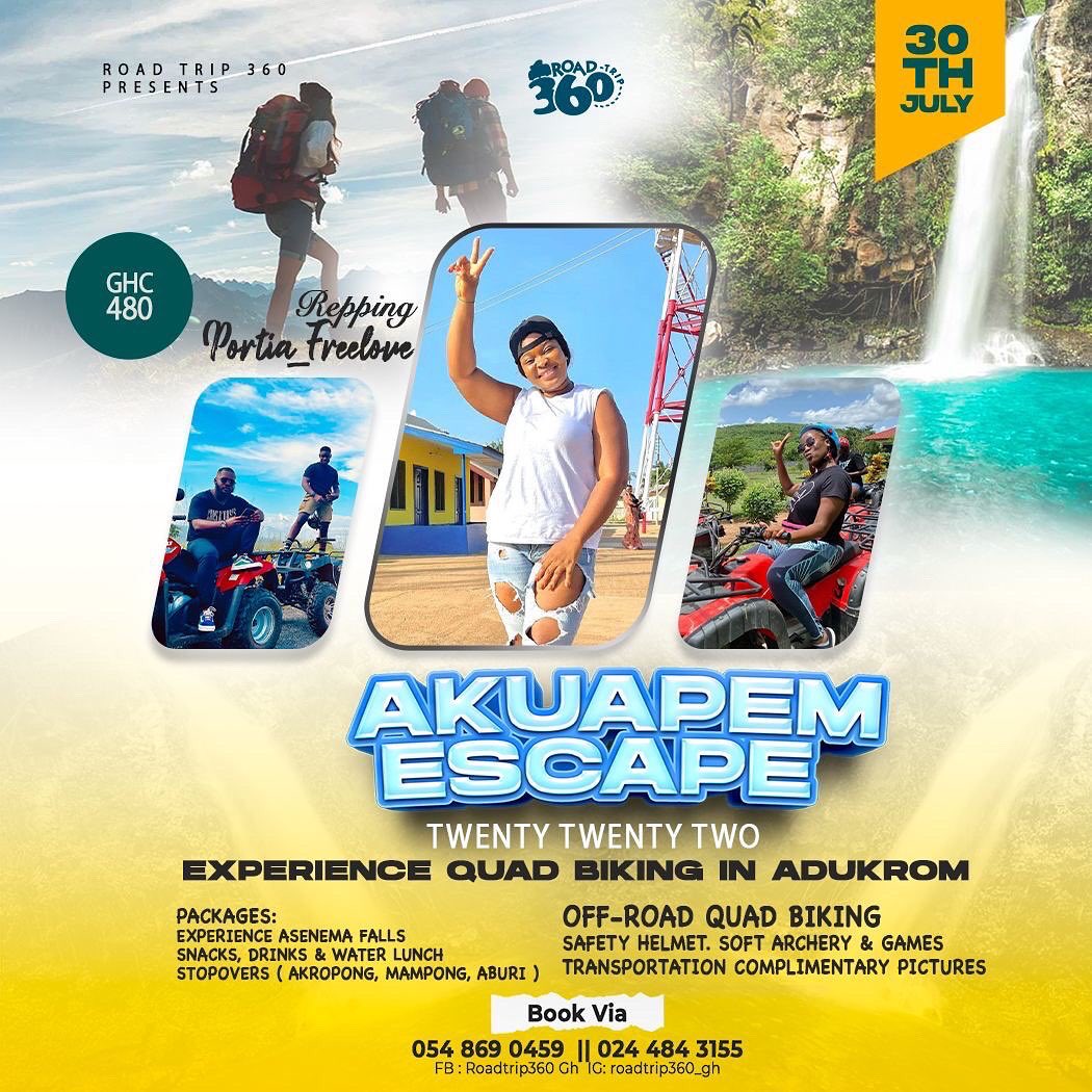 EtornamOms's tweet photo. On 30th July we are going to Experience Quad Bike 🚴 and Hiking 🥾 in Adukrom with @roadtrip360_gh @empire1_studios @BeenieWords @Volta_CAI @visit_volta
#tourghana🇬🇭 #visitvolta #experienceGhana #beyondthereturn #seeGhana
#LetsGoHiking #LetsGoBiking Book now 0244843155 https://t.co/YVeuHocmmi