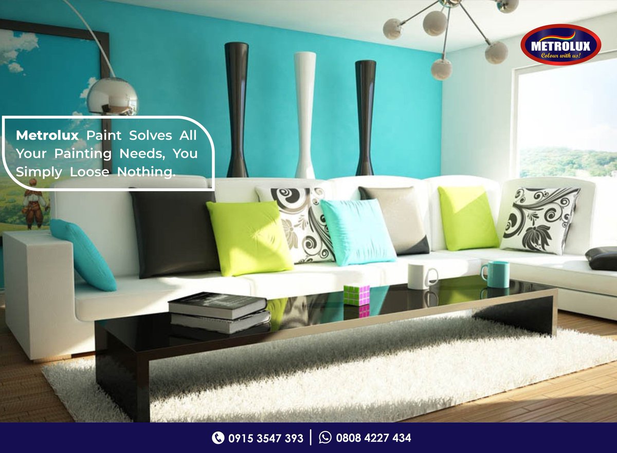Metroluxpaint's tweet photo. Hello Metroluxers!

Ever felt the pain of peeling walls, dull walls and every other trouble that comes with a terrible paint quality?

We help you solve all your painting needs and problems, you simply loose nothing!

#colourwithus
#Unbeatablepaintproducts
#Goodfinishing https://t.co/TsYnqJYwPm