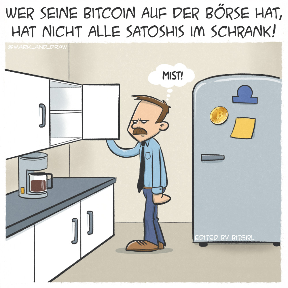 ⚠️Weisheit des Jahres!

Wer seine #Bitcoin auf der Börse hat, 
hat nicht alle Satoshis im Schrank!

#Servicetweet  🧡🧡🧡