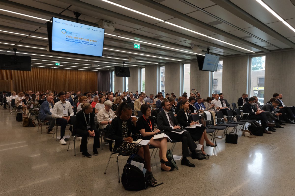 EUACI_Ukraine's tweet photo. How to achieve transparency in the recovery process of Ukraine? Read the summary of the #URC2022 public discussion in Lugano organised with #EUACIsupport: 

👉 https://t.co/0xrioKYfB3 https://t.co/Ck56DjC0PM
