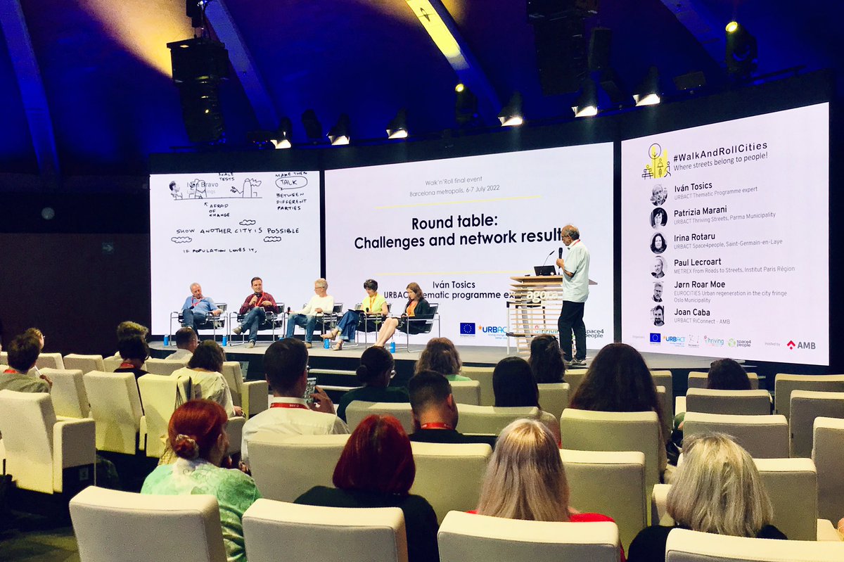 RiConnectURBACT's tweet photo. Cities and metropolises are sharing their challenges and outputs in today’s first #roundtable 👩‍🏫

Lots of inspiring experiences to learn from, working towards #WalkAndRollCities!

#Oslo #Parma #Paris #SaintGermainEnLaye #Barcelona https://t.co/4Ox9A7KPqH