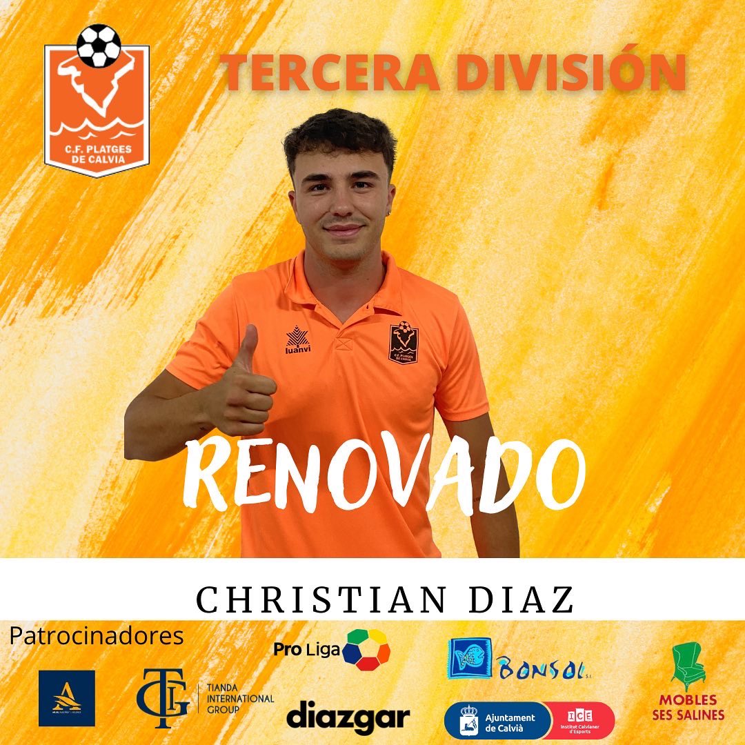 #RENOVACION | Los jugadores Lluis Ballester y Christian Diaz renuevan con equipo de tercera ⚽️
.
Ballester es lateral izquierdo y será su segunda temporada 💪
.
Y Christian la temporada pasada estuvo en el juvenil nacional👍🏻
.
Mucha suerte 🧡
.
#tercera #mallorca #magaluf #futbol