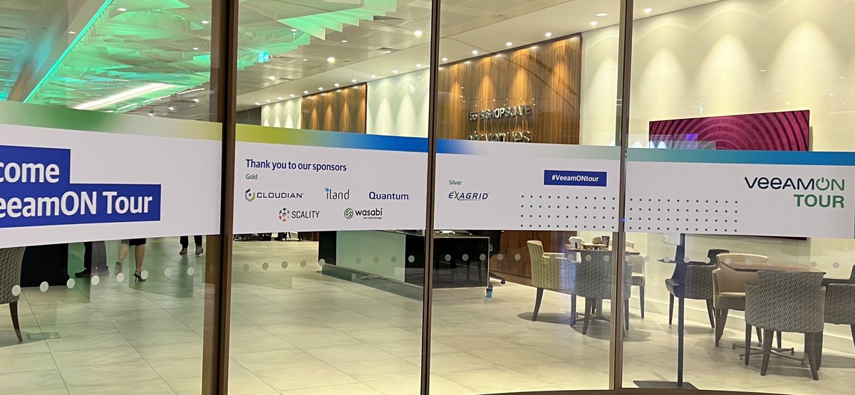 Thanks to our VeeamON Tour sponsors joining us here in London today!