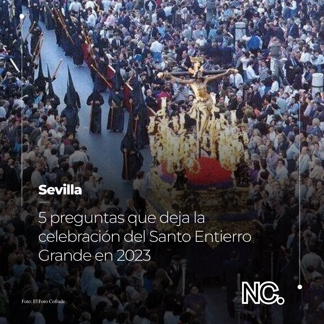📌 La oficialidad del Santo Entierro Grande (#Sevilla) plantea varias cuestiones a muchos cofrades.

✍🏻 Por ello, HILO de 𝟱 𝗣𝗥𝗘𝗚𝗨𝗡𝗧𝗔𝗦 𝗤𝗨𝗘 𝗗𝗘𝗝𝗔 𝗟𝗔 𝗖𝗘𝗟𝗘𝗕𝗥𝗔𝗖𝗜𝗢𝗡 𝗗𝗘𝗟 𝗦𝗔𝗡𝗧𝗢 𝗘𝗡𝗧𝗜𝗘𝗥𝗥𝗢 𝗚𝗥𝗔𝗡𝗗𝗘 𝗘𝗡 𝟮𝟬𝟮𝟯  🧵⬇️

#TDSCofrade #Andalucia