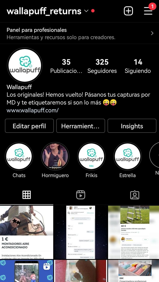 Hemos vuelto en Instagram, nos podéis seguir en esta cuenta instagram.com/wallapuff_retu… y si lo compartís mejor que mejor 😉😉