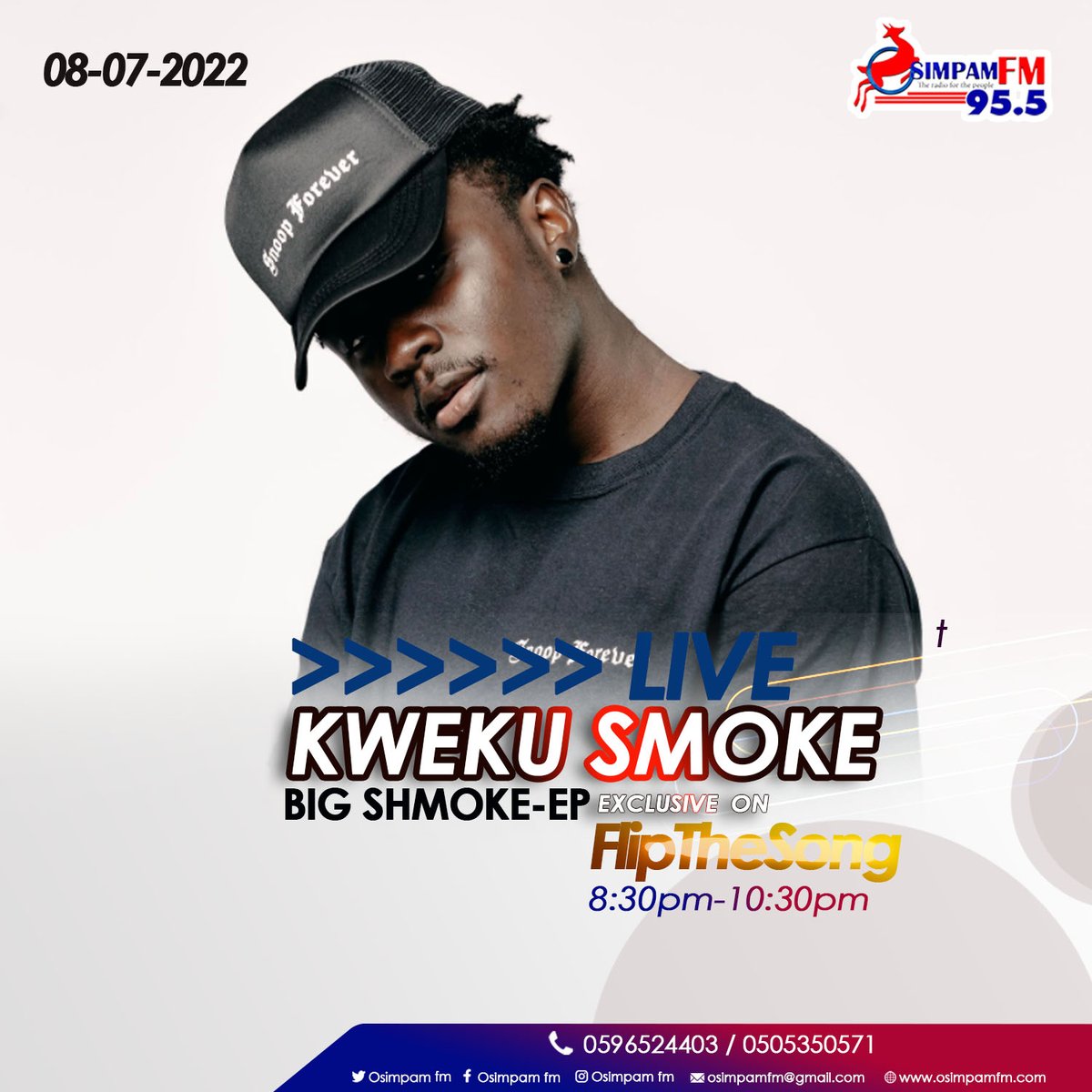 nanaasanteyekye's tweet image. Join the show tomorrow on @osimpamfm955_ i will be playing you all the songs from @kwekusmoke_  latest EP #BIGSHMOKE 
Tune in and enjoy the show anywhere you are via online osimpamfm.com and catch all the vibe.