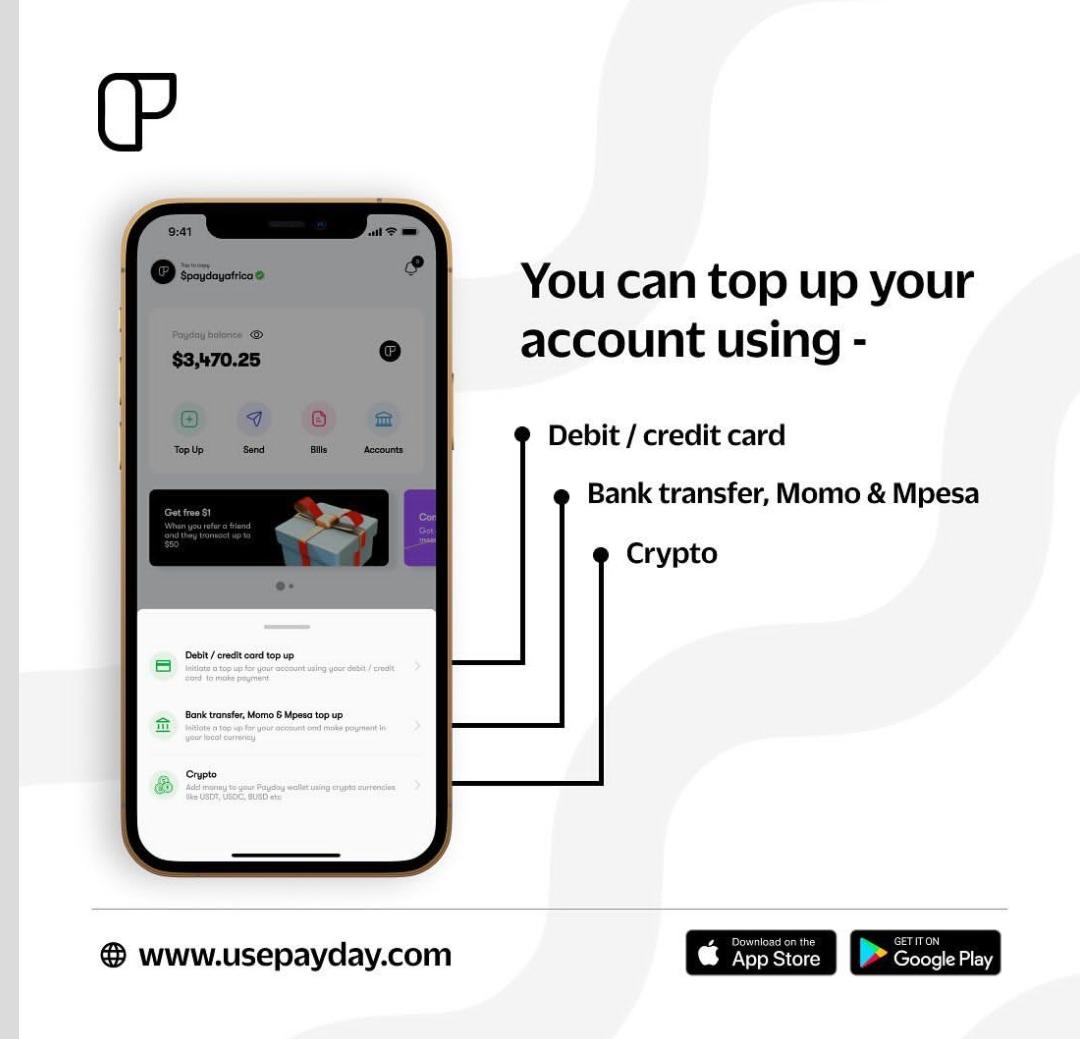 M_toyosi's tweet photo. Top up your account  on @ourpaydayHQ using one or more of this options..remember  #usepay #payday #paydayeveryday https://t.co/pb0TsAXRNw