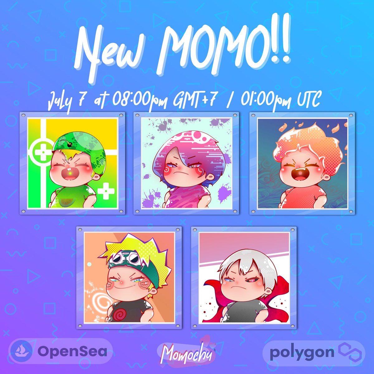 GN Momo Friend and #NFTCommunity 😃💕
Have a nice dayyyyyyy!!💕(´◡`)💕

There is schedule for new Momo!!💕 This is 2nd wave drop in 2nd phase and will drop in an hour from now, Let's goo guys!! ( ˘▽˘)っ

✅Link in BIO

#NFTs #NFTCollector #NFTCollectibles #NFTMomochu