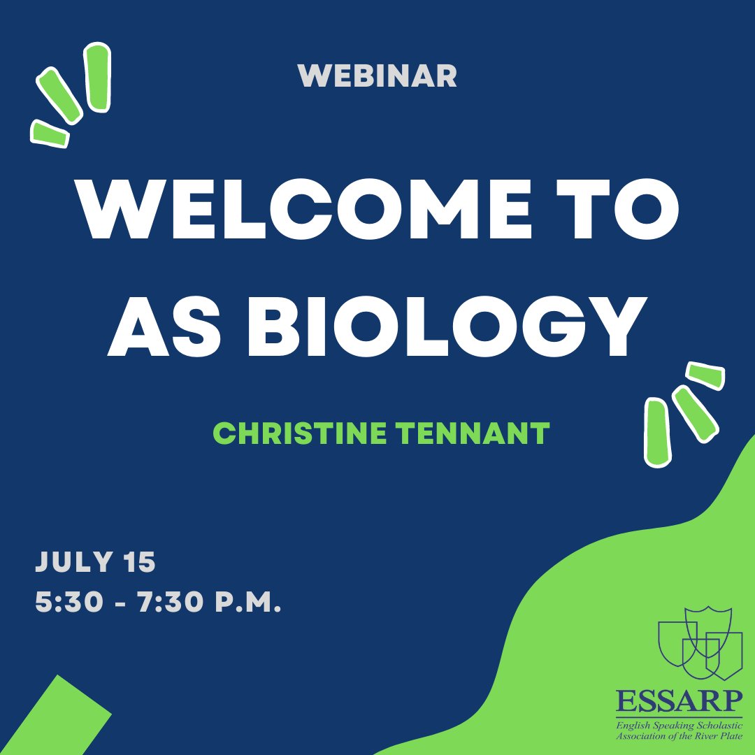ESSARPCentre's tweet photo. 📢📢 Teachers starting with AS Biology!!!!
Link: https://t.co/jvQSuCRpXp
#ASBiology
#InternationalExaminations
#ASLevel
#webinar
#ESSARP https://t.co/Tpw3FocKOx