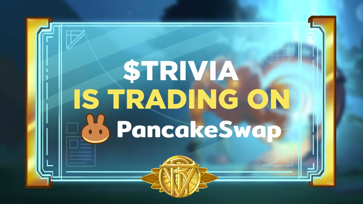 PlayTrivians's tweet photo. Trading is now live on Pancakeswap ! 🥳

Make sure only to use the contract address below:

0xb465f3cb6Aba6eE375E12918387DE1eaC2301B05 https://t.co/aa4DVbEXHs