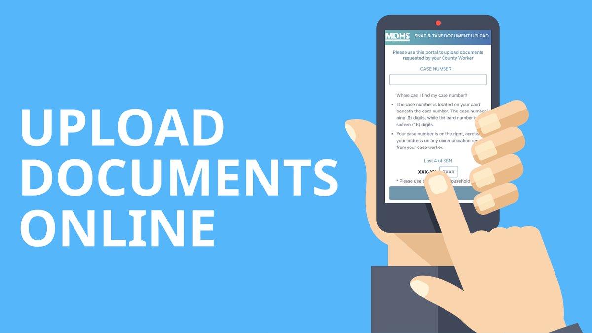 MS_DHS's tweet photo. DYK? You can submit SNAP and TANF documents from the MDHS website. Clients can submit documents online at https://t.co/2wsXaod6sq. #MSMDHS https://t.co/Zijx9yMDMM