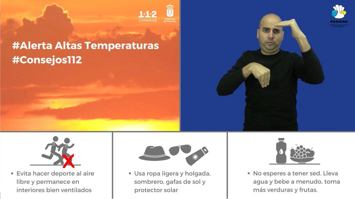 📲 Las redes sociales del 1-1-2 Canarias incorporan lengua de signos en los consejos de autoprotección ante la declaración de alertas

👏Esta iniciativa cuenta con la colaboración de la Federación de Asociaciones de Personas Sordas de Canarias (FASICAN). 

www3.gobiernodecanarias.org/noticias/las-r…