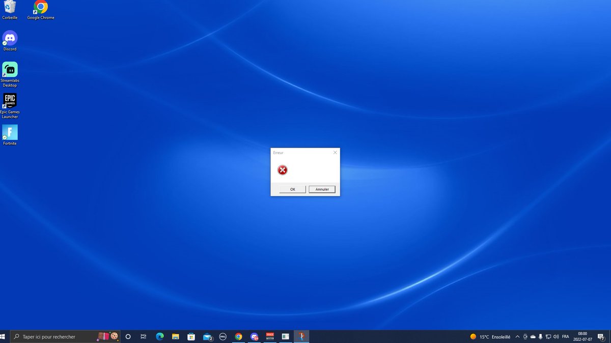 prdfnn's tweet image. Je suis tu le seul que sa fait sa lorsque je veux lancer mon jeux (Fortnite) ? Quelqu'un sais comment fix ?