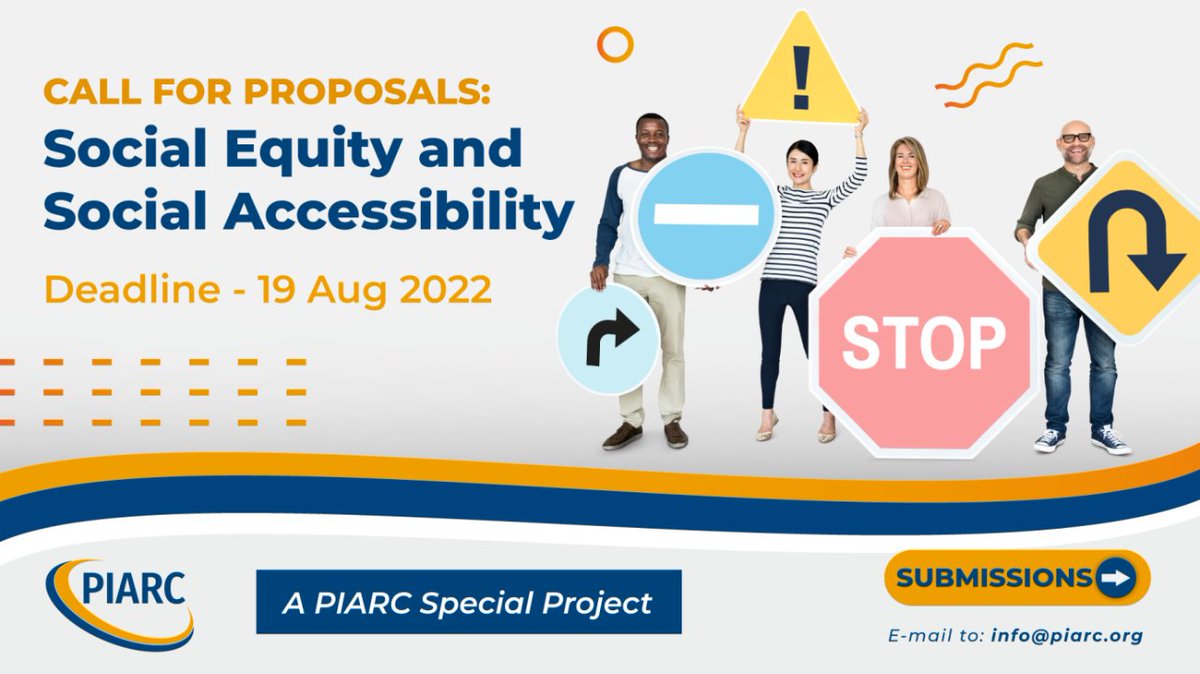 WorldRoadAssociation (@piarc_roads) on Twitter photo 🔴 Deadline Change!
#PIARC Special Project "Social Equity & Social Accessibility" is looking for proposals on fair & just mobility, access & allocation of costs for road infrastructure and transport, and now there are more days to apply!
🗓️ Aug 19 2022- t.ly/1Eq1 🔴 Deadline Change!
#PIARC Special Project "Social Equity & Social Accessibility" is looking for proposals on fair & just mobility, access & allocation of costs for road infrastructure and transport, and now there are more days to apply!
🗓️ Aug 19 2022- t.ly/1Eq1