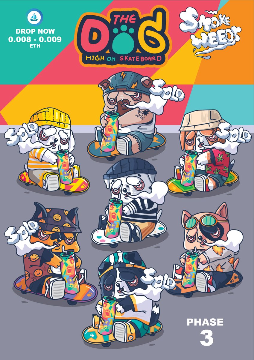 SMOKE WEEDDSS :: RECOMMEND

PRICE 0.008 - 0.009 ETH

DROP NOW OPENSEA
opensea.io/collection/smo…

#nftcollector #NFTCommunity #NFTdrops #OpenSeaNFT #NFTartist #NFTs