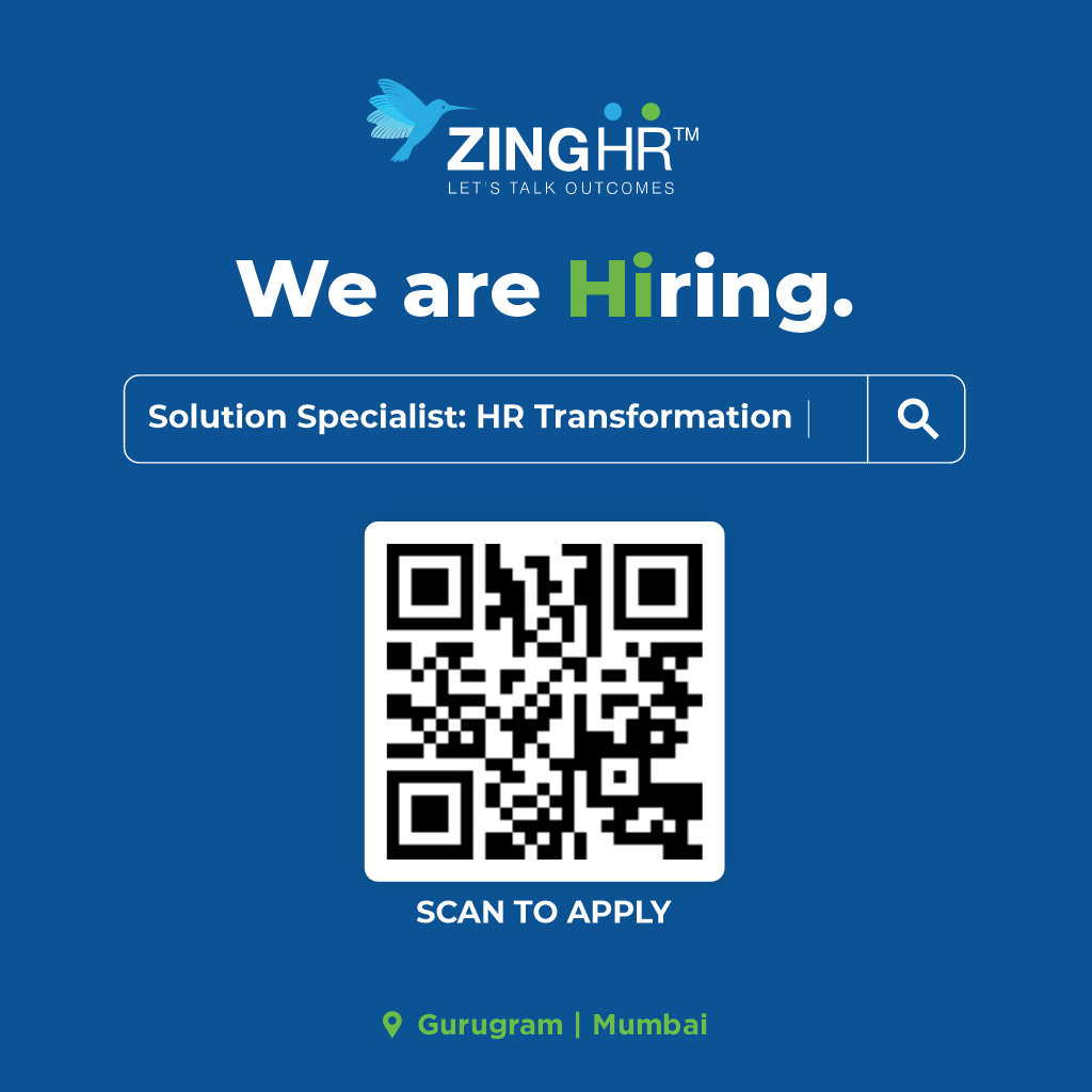 ZingHR's tweet photo. #HiringAlert At @ZingHR we are looking for an individual who enjoys working with customers to help them succeed and thrive using cutting-edge technologies. If this sounds exciting, this role is the perfect fit for you! Scan the QR code to apply👇
#hiring #HiringatZing #teamzing https://t.co/JeRsEHLgzU