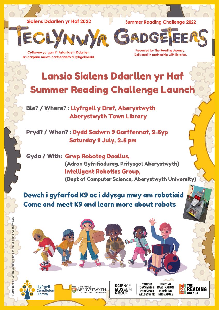AberRobotics (@aberrobotics) on Twitter photo Join us on Saturday 9th July 2-5pm in Aberystwyth Town Library for a robot taster session with <a href="/LEGO_Education/">LEGO Education</a> robots and K9! There to support this summers reading challenges 🤖📚📖 Join us on Saturday 9th July 2-5pm in Aberystwyth Town Library for a robot taster session with <a href="/LEGO_Education/">LEGO Education</a> robots and K9! There to support this summers reading challenges 🤖📚📖