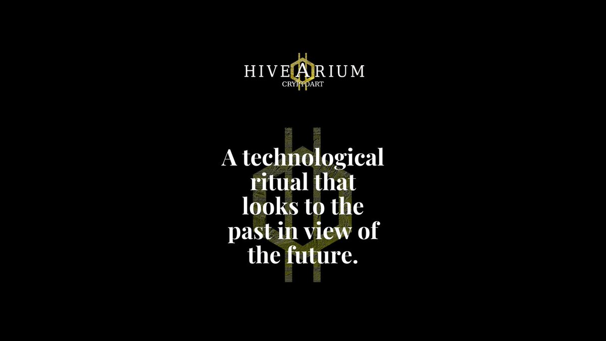 Hivearium's tweet photo. The #NFT is the aura that permeates the original work of art created by the artist and which differs from all possible copies. For the first time in history, the aura of the artwork is codified, can be read and verified. 🚀

#Hivearium #NFTCommmunity #NFTProject #Metaverse https://t.co/EmbkZsj0uc