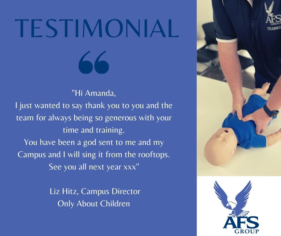 AFSGroup__'s tweet photo. You won't find a better team of dedicated trainers than at AFS Group.  Get in touch with us if we can help your childcare or education centre with your First Aid training needs.
1300 160 164 or email training@afsgroup.net.au
#firstaid #firstaidtraining https://t.co/F9QqmeoGVJ