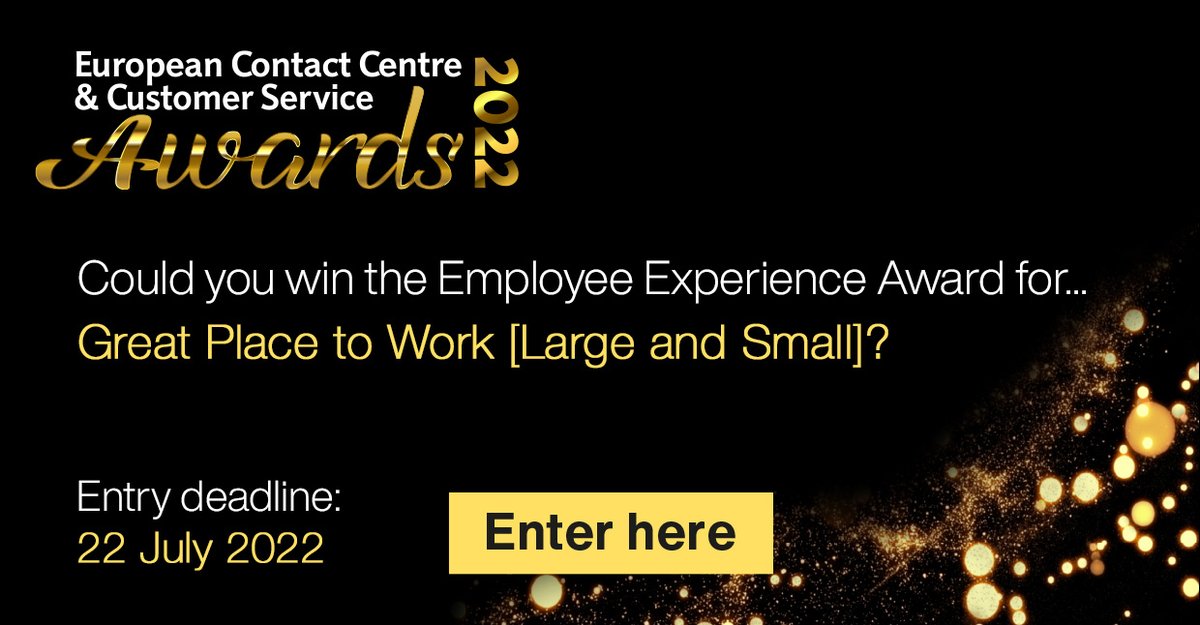 ecccsa_awards's tweet photo. Does your organisation continually strive to be an employer of choice for customer service professionals? Then why not enter at this years ECCCSAs for Great Place to Work [Large and Small]? You can make a start on your nomination here: https://t.co/ghSWfs7HgK

#ecccsa Sabio https://t.co/QoKK0BMuSJ