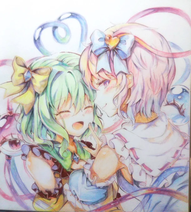 ご依頼で描かせていただいた色紙です!
こちらは水彩色鉛筆で描きました! 