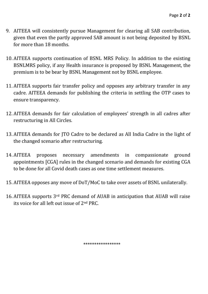 aiteea_India's tweet photo. Resolution passed in 3rd All India Conference of AITEEA on 11th June' 2022 at ALTTC Ghaziabad. https://t.co/S02JhGWNeM