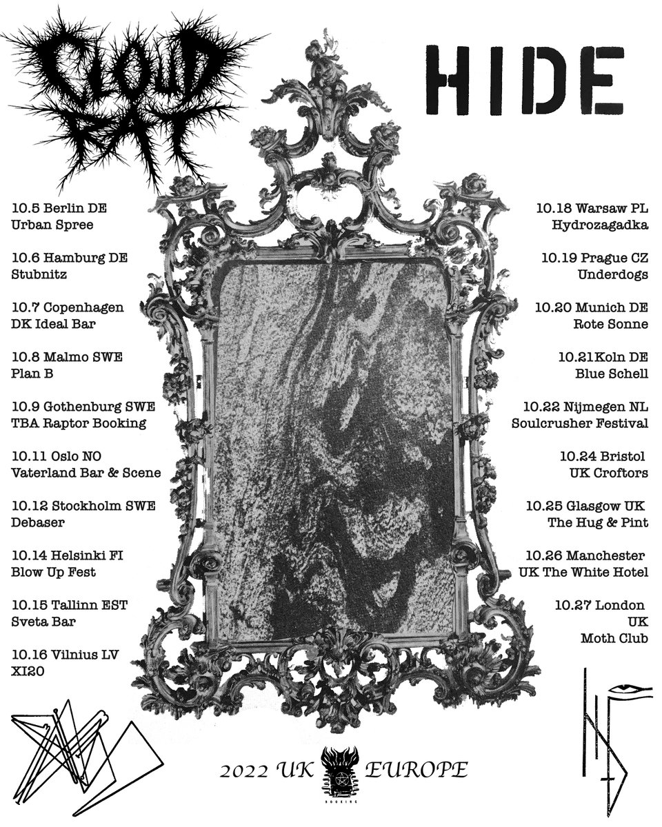 NEW SHOW: @HIDE_band + @cloudratgrind Oct 26th @M3_7LW Tickets on sale now via @dicefm link.dice.fm/Ec78cdea537e
