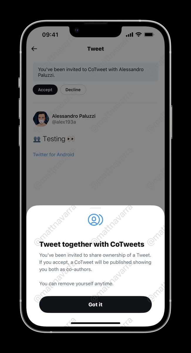 <a href="/alex193a/">Alessandro Paluzzi</a> This is what a Twitter CoTweet request looks like