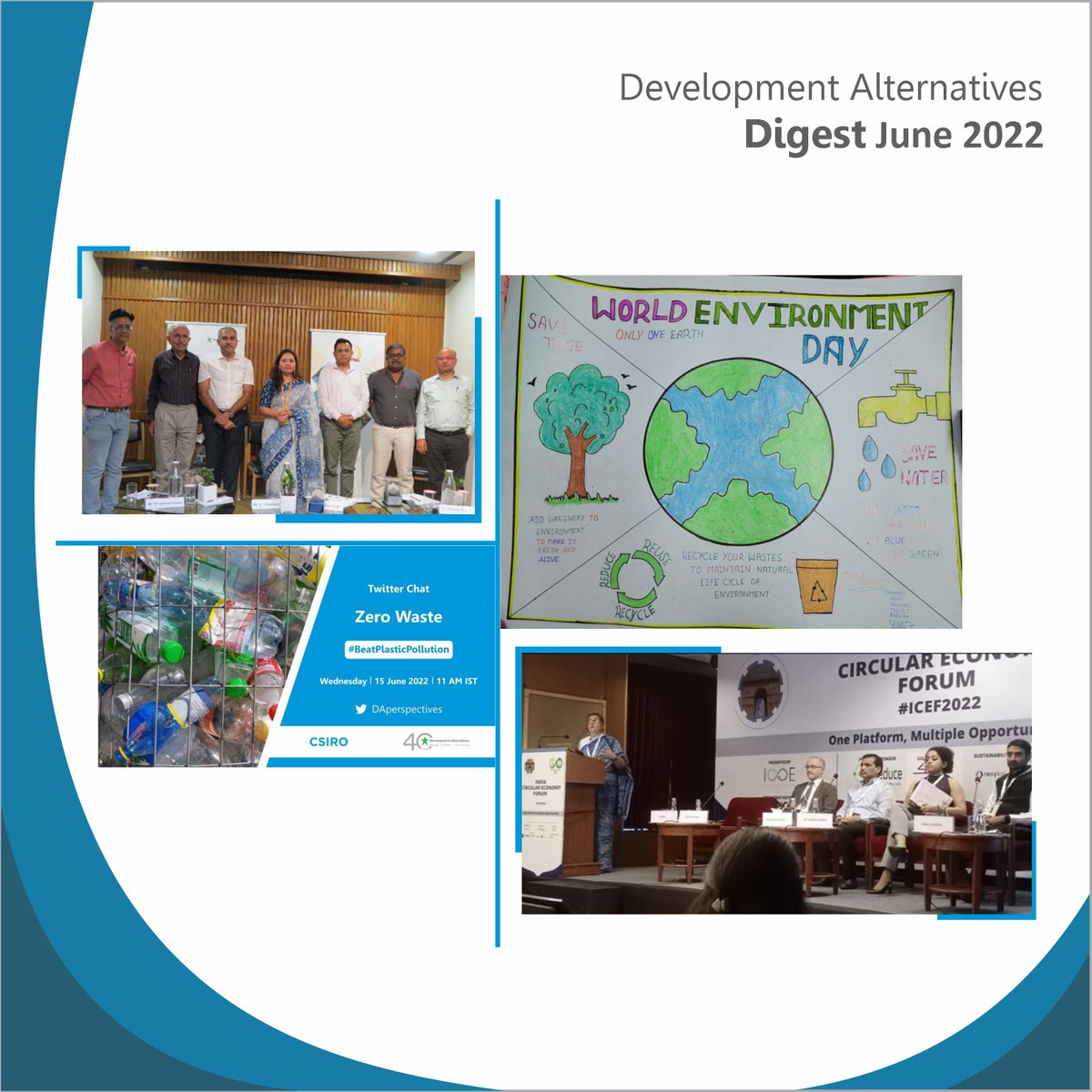 DAperspectives's tweet photo. Our #Digest for the month of June is out! It brings to you our stories from the ground.
Read - https://t.co/PhNCUH3bN9
#ResilientFuturesTogether #PartnersforPeoplePlanetProsperity #webinar #jobfair #worldenvironmentday2022 https://t.co/TQ2pqIHReS