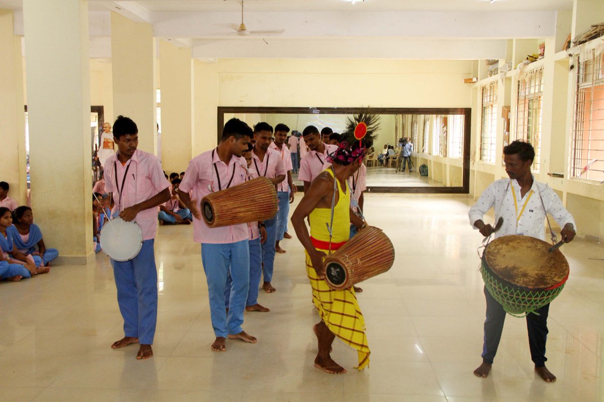 kissfoundation's tweet photo. Our #ProfessorsofPractice doing what they do best - indulging in tribal music and dance with the students. The little things that make KISS a home away from home! https://t.co/rSMOA5P6Cs