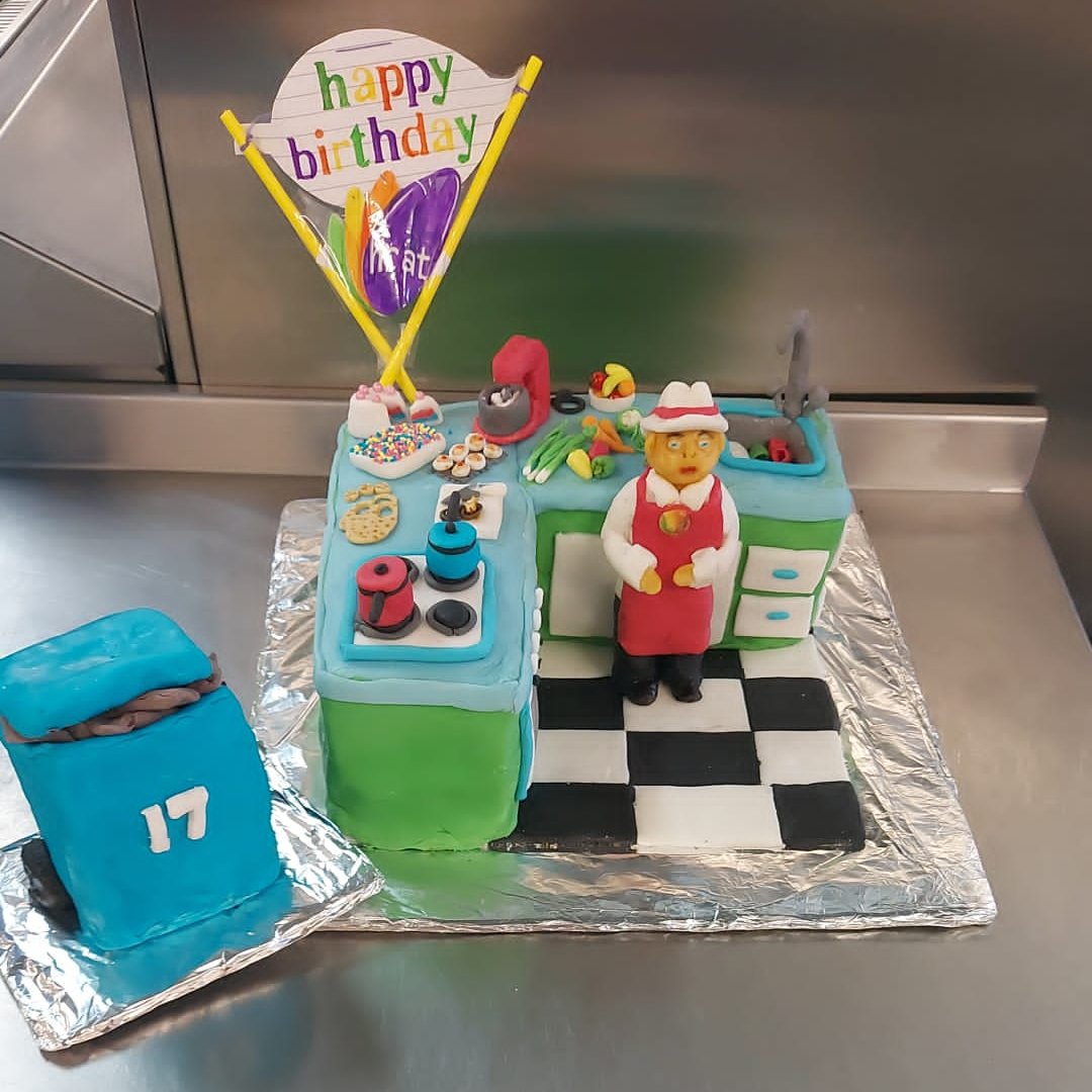 hcatcatering's tweet photo. What an incredible effort from the catering team at @stockwellhull for the Birthday cake competition. The attention to detail on this is AMAZING!!!!! #HCAT9thbirthday  🥳🎂 https://t.co/ksAq49u9Sf