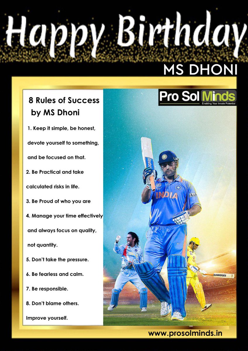 MindsProsol's tweet photo. Happy birthday captain #HBDIconOfMillionsDhoni #HappyBirthdayMSDhoni #prosolminds @Fayazprince91 @MindsProsol https://t.co/ACwprDzzqS