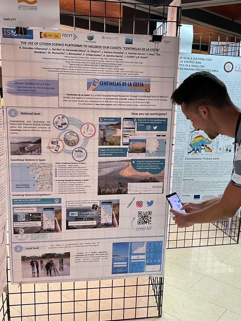CentinelasCosta's tweet photo. ¿Estás por el #ISMS2022 en las Palmas? ¿Quieres saber más sobre ciencia ciudadana y sobre nuestro proyecto @CentinelasCosta? ¡Pásate por nuestro póster y te lo contamos!🌊📱😉. https://t.co/dqcYIePrVl