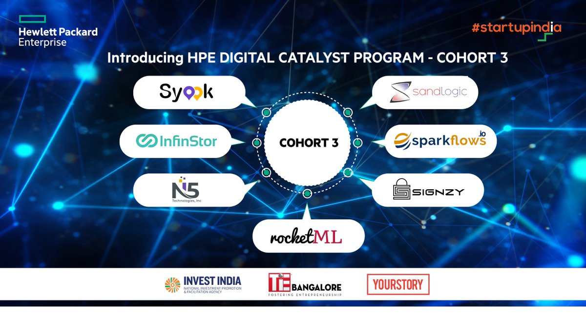 HPE India (@hpe_india) on Twitter photo HPE Digital Catalyst Program is back with Cohort 3, co-innovating with 7 enterprise tech start-ups building the next generation of disruptive technology – Signzy, Sandlogic, Syook, RocketML, Sparkflows, Infinstr & N5.
<a href="/startupindia/">Startup India</a> <a href="/YourStoryCo/">YourStory</a> <a href="/investindia/">Invest India</a> <a href="/TiEBangalore/">TiE Bangalore</a> <a href="/cs_r/">Chandrashekhar Raman</a> HPE Digital Catalyst Program is back with Cohort 3, co-innovating with 7 enterprise tech start-ups building the next generation of disruptive technology – Signzy, Sandlogic, Syook, RocketML, Sparkflows, Infinstr & N5.
<a href="/startupindia/">Startup India</a> <a href="/YourStoryCo/">YourStory</a> <a href="/investindia/">Invest India</a> <a href="/TiEBangalore/">TiE Bangalore</a> <a href="/cs_r/">Chandrashekhar Raman</a>