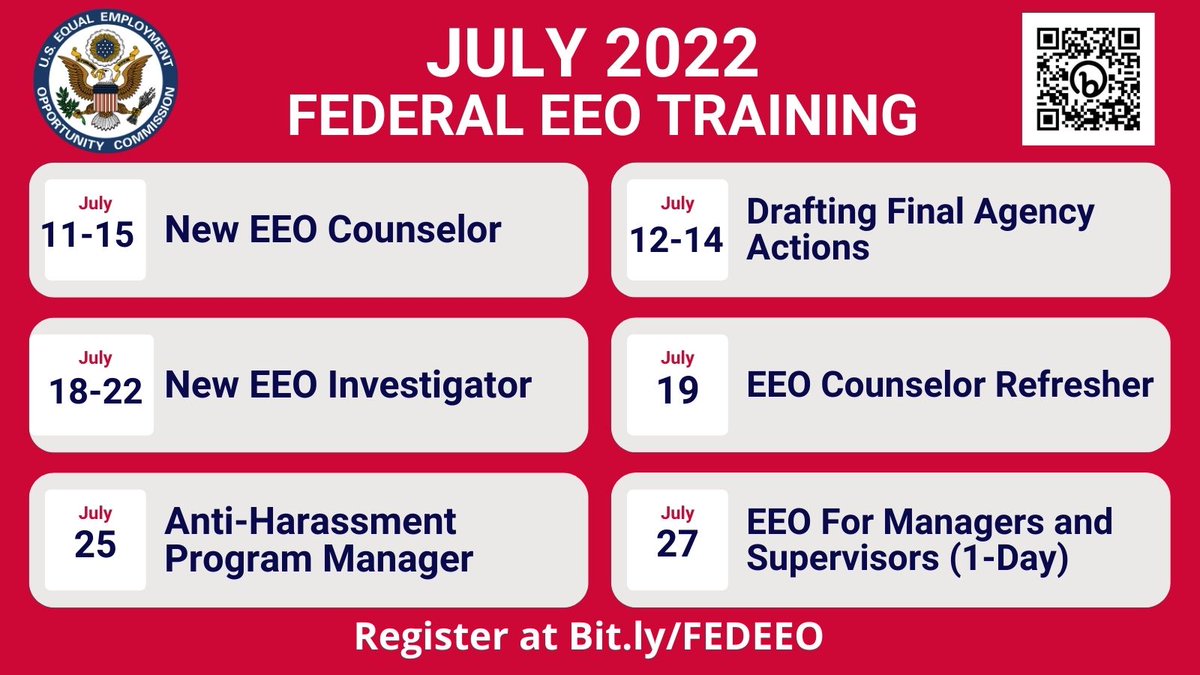 EEOC_OFO's tweet photo. #LearnEEO and #AdvanceDEIA365! Register Today: https://t.co/68swUPnozE https://t.co/eQFjcGhRWJ